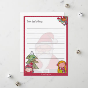 Santa Letter Template - Printable Holiday Card