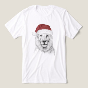Santa lion Tri-Blend shirt