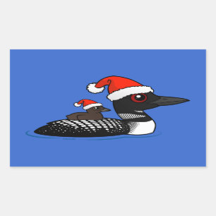 Santa Loon Rectangular Sticker