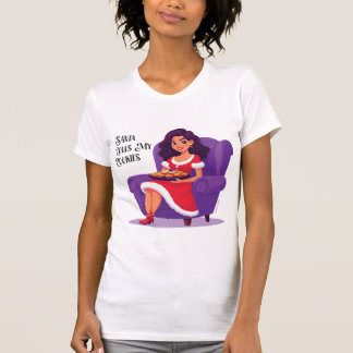 Santa Loves My Cookies – Retro Mrs. Claus Christma T-Shirt