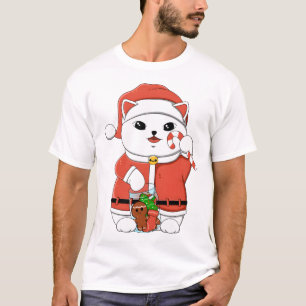 Santa Lucky Cat  T-Shirt