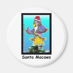 Santa Macaws Funny Christmas Gifts & Tees Magnet