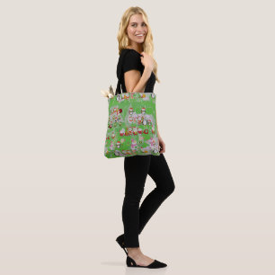 Santa Magical Green New Year Tote Bag