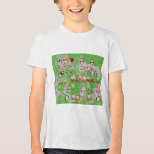 Santa Magical Green New Year Tri-Blend Shirt