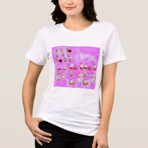 Santa Magical Pink New Year  Tri-Blend Shirt