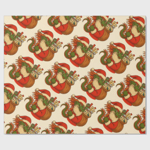 Santa Mahj Holiday Gift Wrapping Wrapping Paper