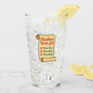 Santa Mahj Knows Your List! Pint Glass