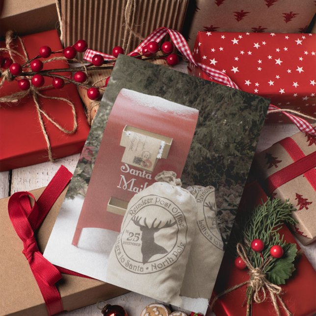 Santa Mail Reindeer Post Office Festive Christmas  Card (Creator Uploaded)