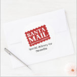 Santa mail special delivery Christmas gift sticker<br><div class="desc">For more advanced customisation of this design,  simply select the "Customise It" button above!</div>
