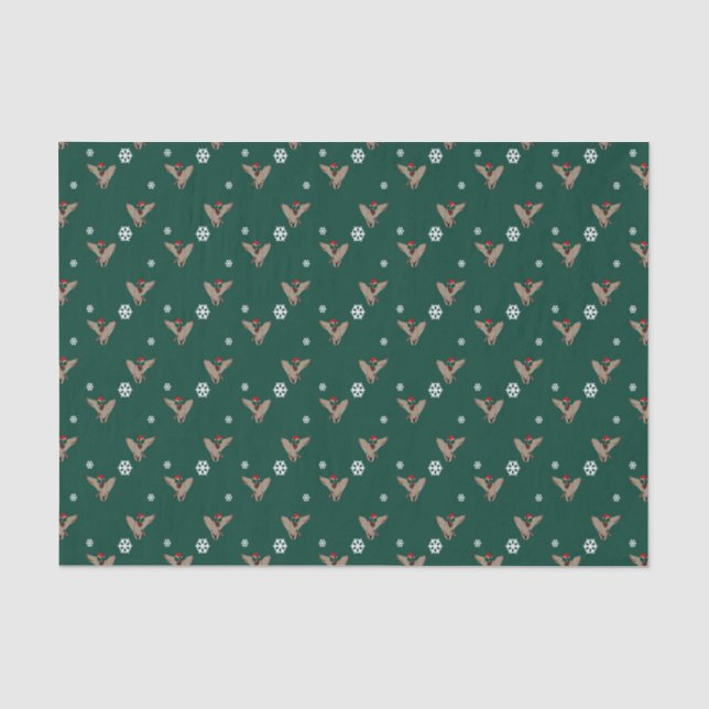 Santa Mallard Duck Christmas Tissue Paper (Front)