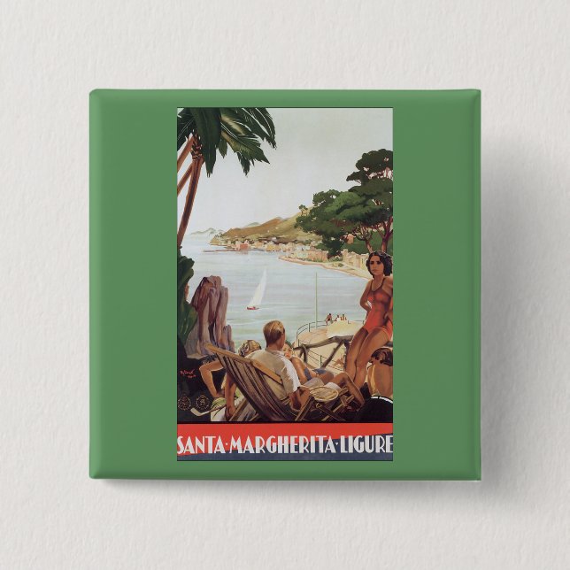 Santa Margherita Ligure 15 Cm Square Badge (Front)