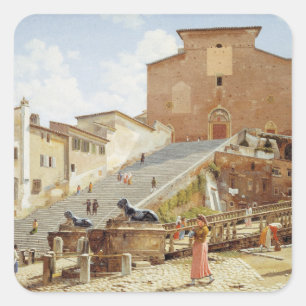 Santa Maria in Aracoeli in Rome Square Sticker