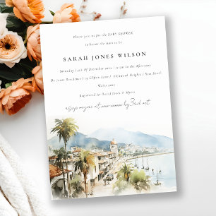 Santa Marta Colombia Landscape Baby Shower Invitation
