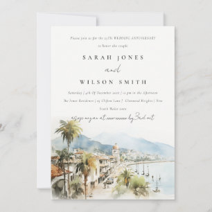 Santa Marta Colombia Landscape Wedding Anniversary Invitation
