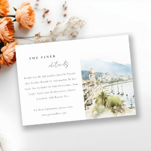 Santa Marta Colombia Landscape Wedding Details Enclosure Card