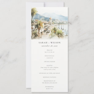 Santa Marta Colombia Landscape Wedding Program Invitation