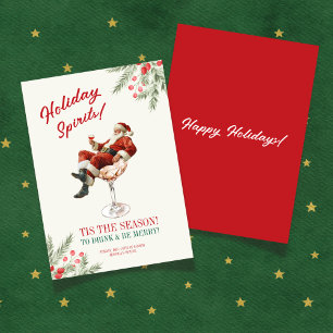 Santa Martini Christmas Holiday Invitation