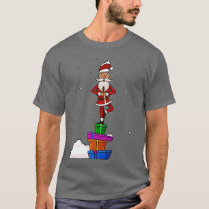 Santa Meditating One Leg T-Shirt