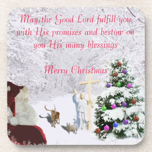 Santa Meets Jesus Coaster (Front)