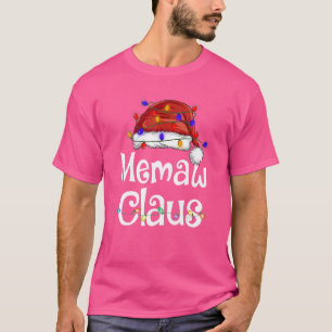 Santa Memaw Claus Christmas Matching Family T-Shirt