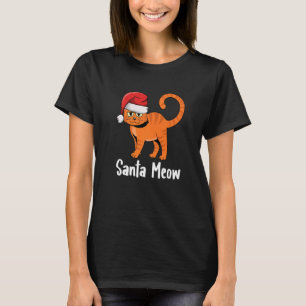 Santa Meow Christmas Pajama Cat Kitten X Mas Hat T-Shirt