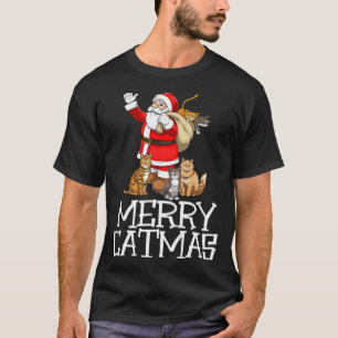 Santa Meowy Catmas Merry Christmas Cat s T-Shirt