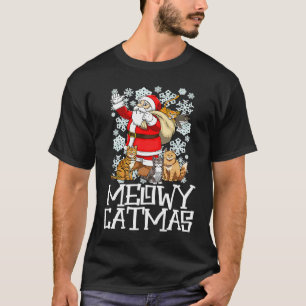 Santa Meowy Catmas  Merry Christmas Cat T-Shirt