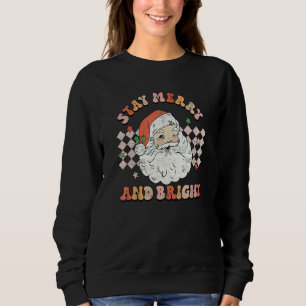 Santa Merry and Bright Christmas Lights Xmas Holid Sweatshirt