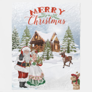 Santa Merry Christmas Blanket
