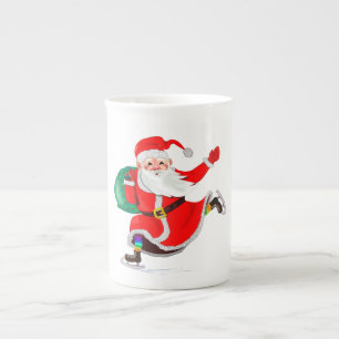 Santa - Merry Christmas Bone China Mug