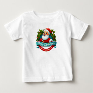 Santa Merry Christmas Happy Holidays Baby T-Shirt