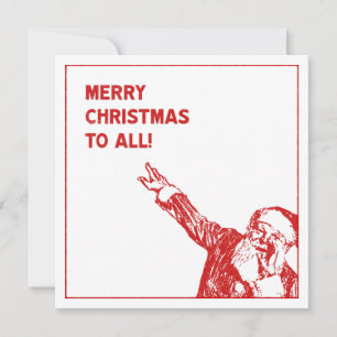 Santa: "Merry Christmas to All!" Holiday Card