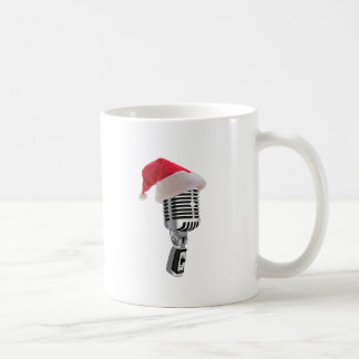 santa microphone coffee mug