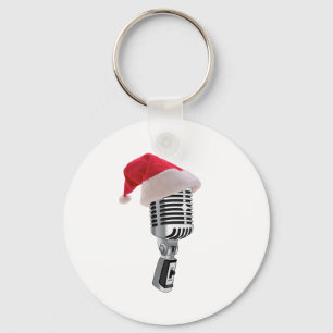 santa microphone key ring