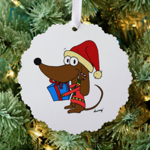 Santa Midge Customizable Paper Ornament Card