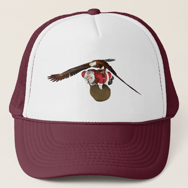 Santa Might Come A Bit Later Trucker Hat (Front)