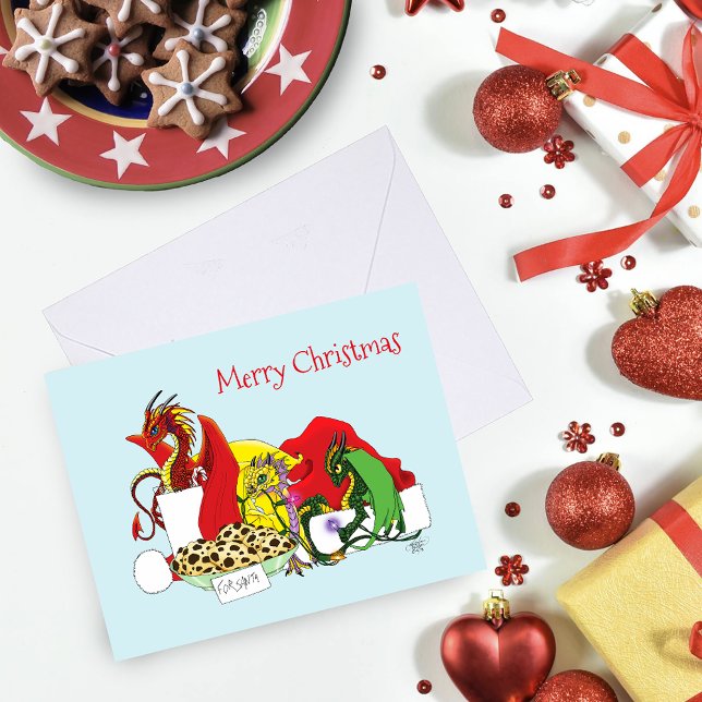 Santa Milk Cookies Dragons Card (Creator Uploaded)