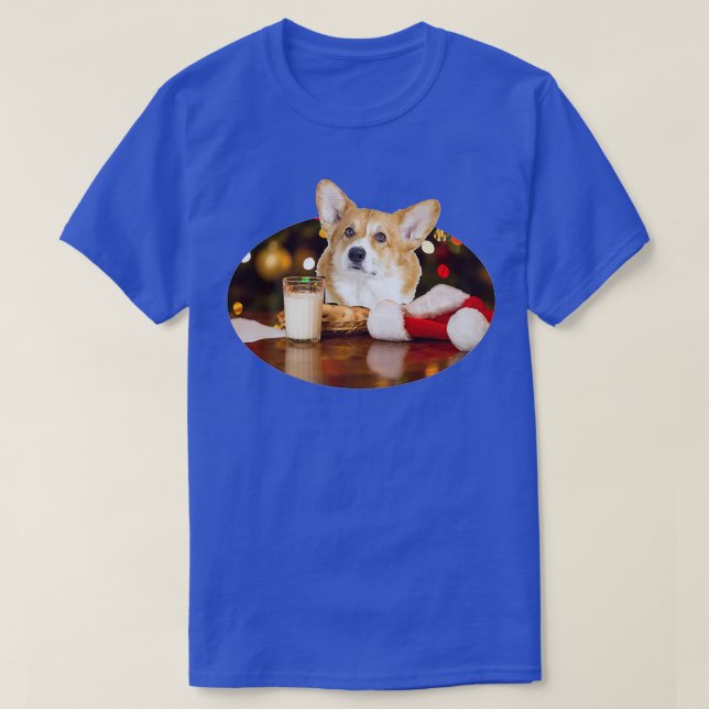 Santa Milk N Cookies Dog Corgi1218 T-Shirt (Design Front)