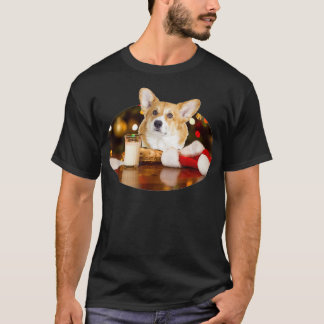 Santa Milk n Cookies Dog Corgi T-Shirt