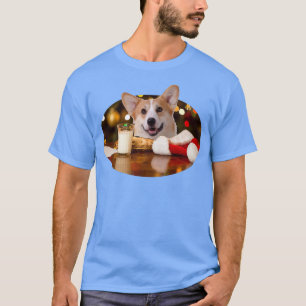 Santa Milk N Cookies Dog Pembroke Welsh Corgi1219 T-Shirt
