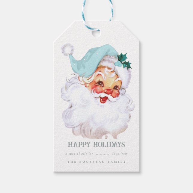 Santa Mint Christmas Gift Tag (Front)