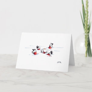 Santa Mob Hit greeting card