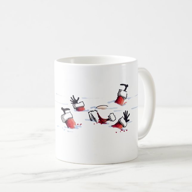 Santa Mob Hit left hand coffee mug (Front Right)