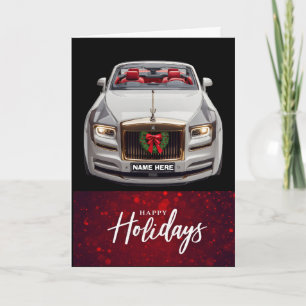Santa-Mobile Happy Holidays Personalised Christmas Card