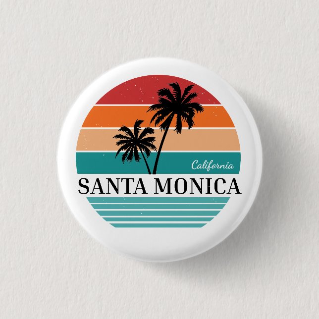 Santa Monica 3 Cm Round Badge (Front)