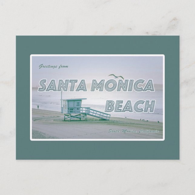Santa Monica Beach, California Postcard (Front)
