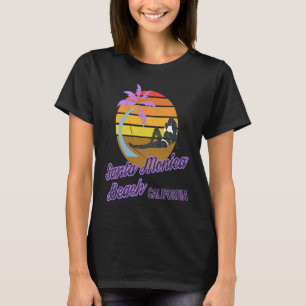 Santa Monica Beach LA California Surf Backpacking  T-Shirt