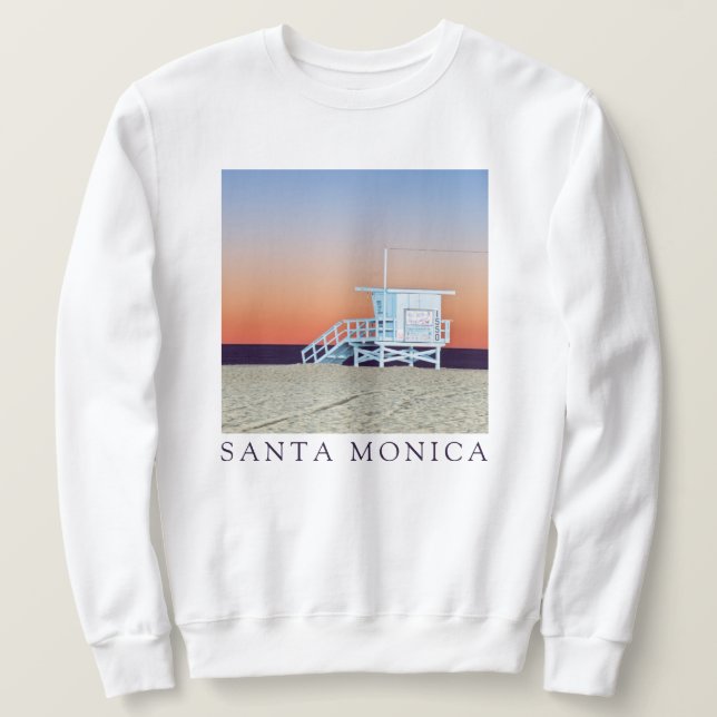 Santa Monica Beach | Los Angeles, California Sweatshirt (Design Front)