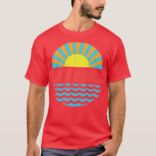 Santa Monica Beach Sun And Waves T-Shirt