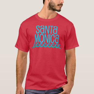 Santa Monica Beach Surf Waves Travel Gift Tee